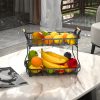 Metal Wire Fruit Stand Organizer Storage Basket Holder for Convenient Fruits Management - Image 3