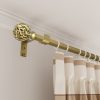 28-48 Inches Set of Bright Gold Decorative Head Curtain Rods - Image 2