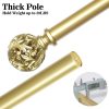 28-48 Inches Set of Bright Gold Decorative Head Curtain Rods - Image 4