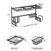 2 Tier Sink Dish Drying Rack Folding Kitchen Storage Organizer - Image 4
