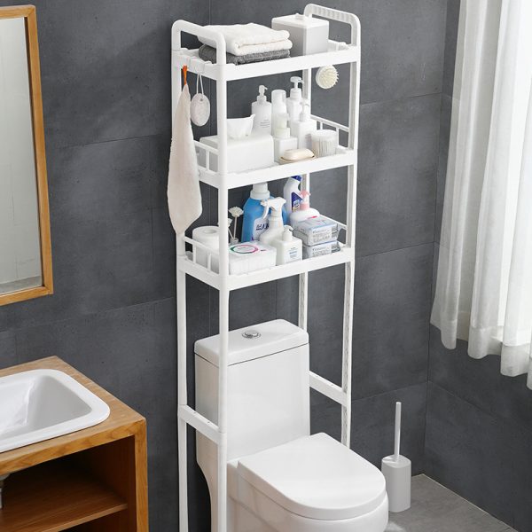 Toilet Storage Rack Wall Mounted Toilet Shower Basin Rack Floor Standing Bathroom Storage Rack