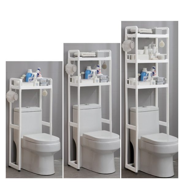 Toilet Storage Rack Wall Mounted Toilet Shower Basin Rack Floor Standing Bathroom Storage Rack - Image 4