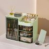 Large Capacity Multi-Functional Dustproof Plastic Storage Box Household Cosmetics Skin Care Organizer - Image 3