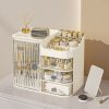 Large Capacity Multi-Functional Dustproof Plastic Storage Box Household Cosmetics Skin Care Organizer - Image 2