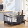 Carbon Steel Dish Drying Rack with Wooden Handles - Image 3