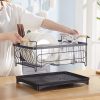 Carbon Steel Dish Drying Rack with Wooden Handles - Image 2