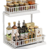 Multi-Functional Double Tier Kitchen Rack Steel Standing Type Drawer Pot Holder Easy Box Sink Cabinet Rack Condiments Storage - Image 4