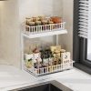 Multi-Functional Double Tier Kitchen Rack Steel Standing Type Drawer Pot Holder Easy Box Sink Cabinet Rack Condiments Storage - Image 3